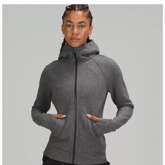 lululemon athletica Tops - Lululemon full zip scuba hoodie. Grey. Size 8